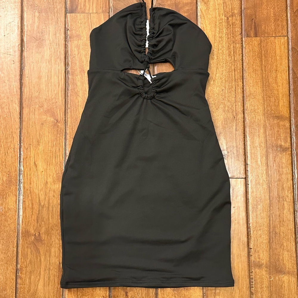 Adika mini dress black halter